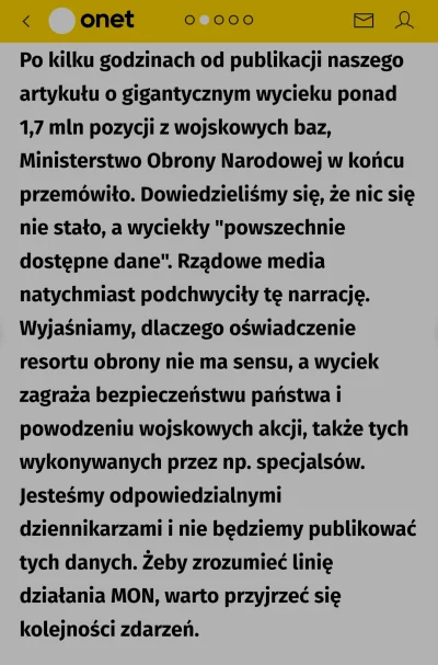 OpresjaWsteczna - W Onecie przeszli samych siebie, takiego gówna pełnego samozachwytu...