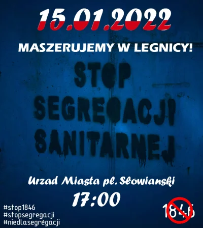 kamil-98 - #stopsegregacjisanitarnej #protest
Legnica godz. 17:00 
Urząd Miasta pl....