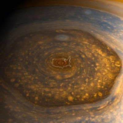 ntdc - Saturn i jego osobliwy sześciokąt. Jest on tak masywny, że Stany Zjednoczone z...