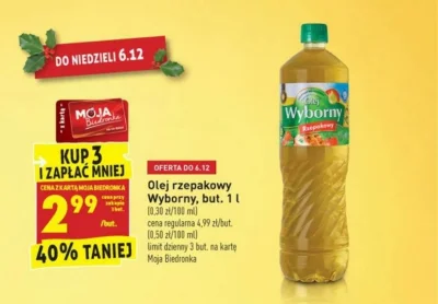 pieczony-ziemniaczek - 13 miesięcy temu 2,99zł. Dzisiaj chyba 6,99zł (promocji na ole...