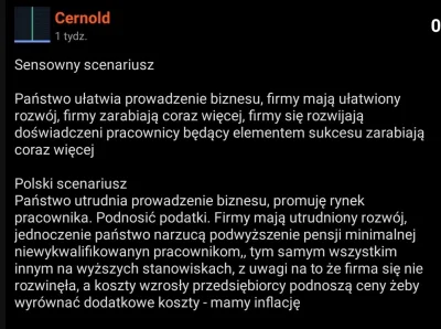 Cernold - Nie trzeba być ekonomistą żeby to widzieć, pisałem już tydzień temu
