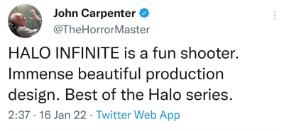 Jubei - Hej, nawet sam mistrz John Carpenter uwielbia #haloinfinite. Nie dajcie sobie...
