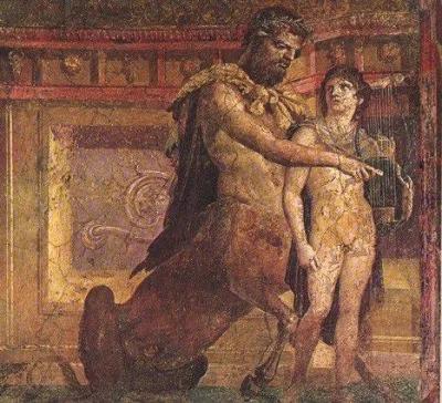 IMPERIUMROMANUM - Fresk ukazujący Chirona i wychowanka

Rzymski fresk ukazujący cen...