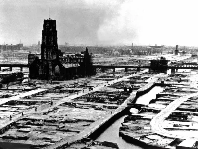 wfyokyga - Rotterdam po bombardowaniu przez Luftwaffe, 1940.
#historia #rotterdam