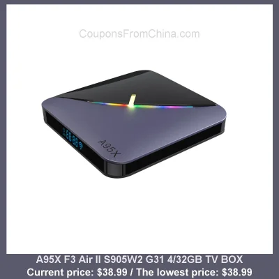 n____S - A95X F3 Air II S905W2 G31 4/32GB TV BOX
Cena: $38.99 (najniższa w historii:...