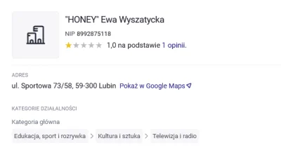 Azax - Czy To adres Pani miodek?
https://aleo.com/pl/firma/honey-ewa-wyszatycka-wroc...