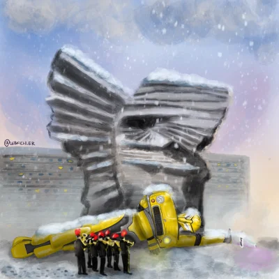 lebki - „Barbórka” #dej15pensji #gryfnetransformersy #rysujzwykopem #rysunek #katowic...