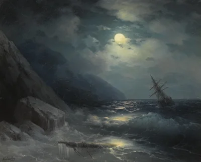 Lifelike - Moonlit Landscape with a Ship; Iwan Ajwazowski
olej na płótnie, 1881 r., ...