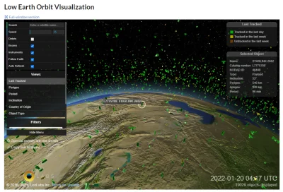 wlamsiedomozgu - https://platform.leolabs.space/visualization
A visualization of sat...