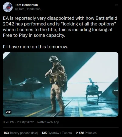 DeIziii - Battlefield 2042 jest taką klapą, aż EA w panice rozmyśla nad przejściem na...