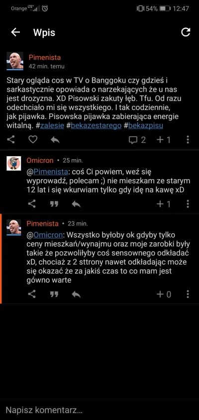 Anon_wluj - @Pimenista: czekaj, mieszkasz z rodzicami, mentalnie jesteś 15 letnim fre...