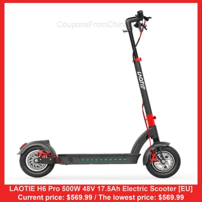 n____S - LAOTIE H6 Pro 500W 48V 17.5Ah Electric Scooter [EU]
Cena: $569.99 (najniższ...