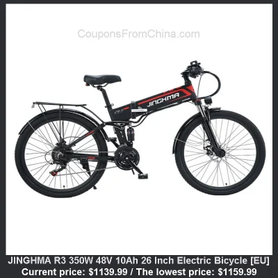 n____S - JINGHMA R3 350W 48V 10Ah 26 Inch Electric Bicycle [EU]
Cena: $1139.99 (najn...