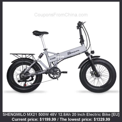 n____S - SHENGMILO MX21 500W 48V 12.8Ah 20 Inch Electric Bike [EU]
Cena: $1199.99 (n...