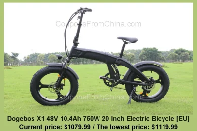 n____S - Dogebos X1 48V 10.4Ah 750W 20 Inch Electric Bicycle [EU]
Cena: $1079.99 (na...