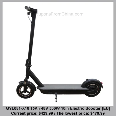 n____S - GYL081-X10 15Ah 48V 500W 10in Electric Scooter [EU]
Cena: $429.99 (najniższ...