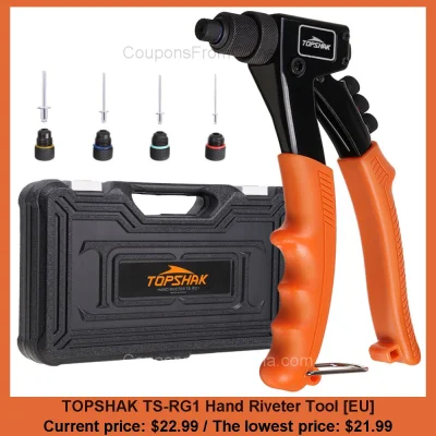 n____S - TOPSHAK TS-RG1 Hand Riveter Tool [EU]
Cena: $22.99 (najniższa w historii: $...