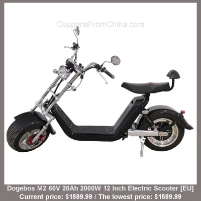 n____S - Dogebos M2 60V 20Ah 2000W 12 Inch Electric Scooter [EU]
Cena: $1599.99 (naj...