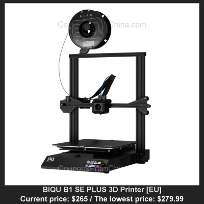 n____S - BIQU B1 SE PLUS 3D Printer [EU]
Cena: $265.00 (najniższa w historii: $279.9...