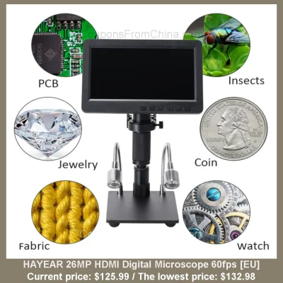 n____S - HAYEAR 26MP HDMI Digital Microscope 60fps [EU]
Cena: $125.99 (najniższa w h...