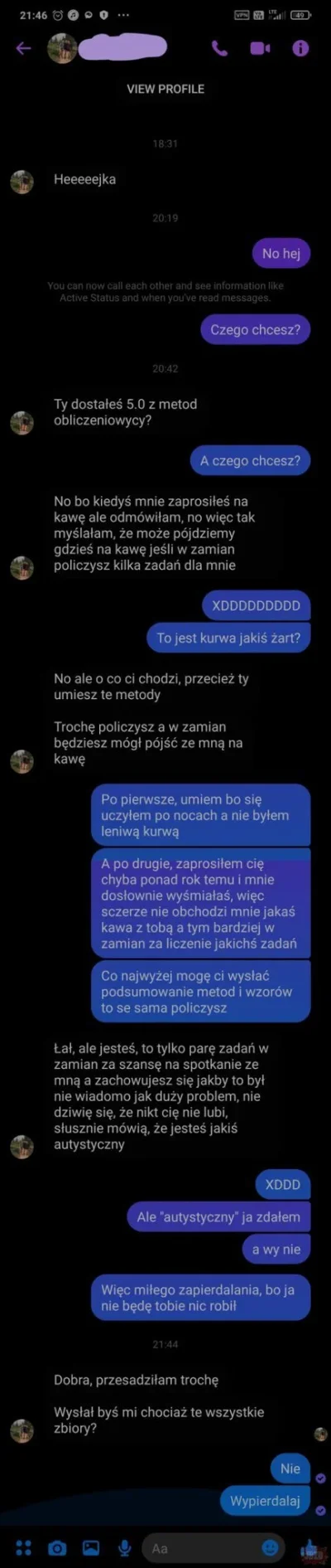 juzwos - #p0lka chce nagrodzić i zaszczycić podludzia swoją osobą a ten nie chce

Pew...