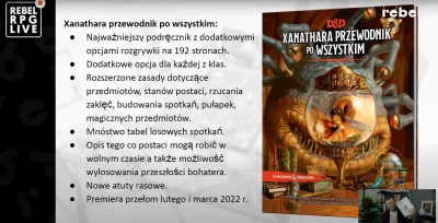 Abciu - Dziś na RPG Live od Rebela ogłosili, że jednak zostanie wydany Xanathar w pol...