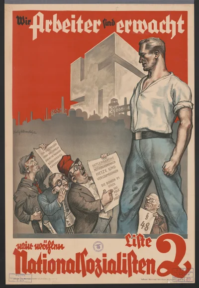 Karp_Molotow - Plakat polityczny Narodowosocjalistycznej Niemieckiej Partii Robotnikó...