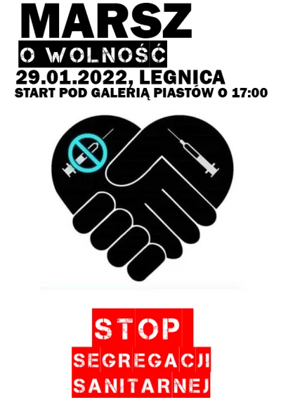 kamil-98 - #legnica #protest Kolejny marsz przeciwników segregacji sanitarnej w Legni...