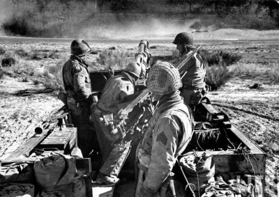 wfyokyga - Amerykańskie działo prowadzi ostrzał, Tunezja 1943.
#nocneczolgi