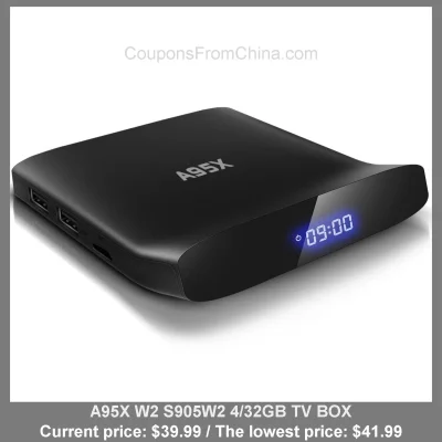 n____S - A95X W2 S905W2 4/32GB TV BOX
Cena: $39.99 (najniższa w historii: $41.99)
K...