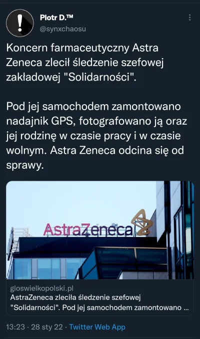 covid_duck - Dobrze że jej nie odstrzelili od razu xD

 Koncern farmaceutyczny Astra...