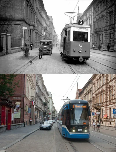 gruby2305 - Kraków zdjęcie z 1939 i 2010

#krakow #zdjeciahistoryczne #polska #dawnez...