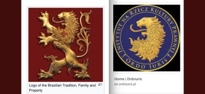 R187 - Logo organizacji "Tradycja Rodzina i Własność" oraz logo Ordo Iuris.