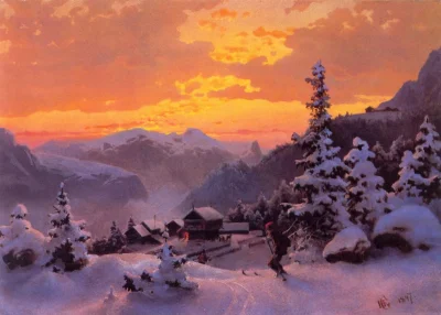 Hoverion - Hans Gude 1825-1903
Zimowe popołudnie, 1847, olej na płótnie, 36x50,5 cm
...