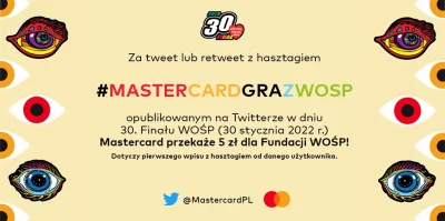 DawidParzyk - Po raz kolejny Master Card gra wspólnie z @fundacjawosp! 1 tweet lub re...