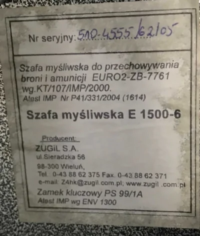 volion - Mirki czy ta szafa spełnia S1 albo nadaje się do certyfikowania w IMP?
Nie ...