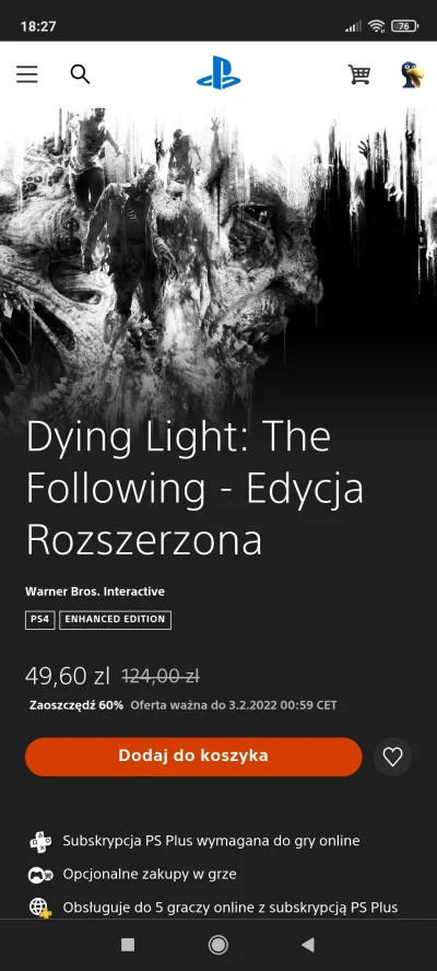Darased93 - Część, nie mogę znaleźć Dying Light na psn (wersja darmowa) przynajmniej ...