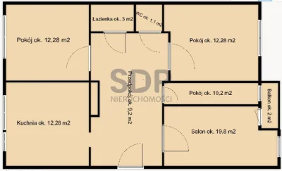 K.....7 - To jakieś rodzaj geometri nieeuklidesowej? Przedpokój 9m^2 większy niż pokó...