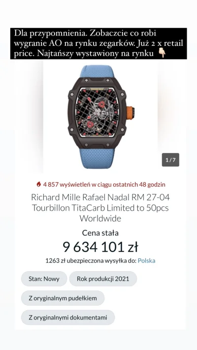 mirallas - @reett: Taka była cena wyjściowa, obecnie zegarek można dostać za jedyne…