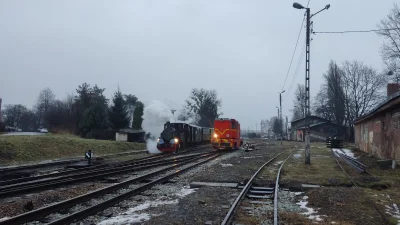 sylwke3100 - Zakończenie manewrów na stacji Bytom Karb Wąskotorowy, gdzie Ryś (T49) p...
