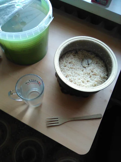 anonymous_derp - Dzisiejsze śniadanie: Gotowany ryż brązowy, gotowana kostka dorszowa...