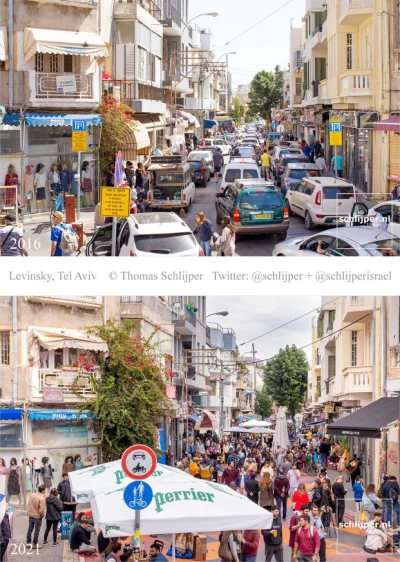 O.....r - Tel Awiw, Izrael. 2016 i 2021 rok. Jak oceniacie tę zmianę? 

#urbanistyk...
