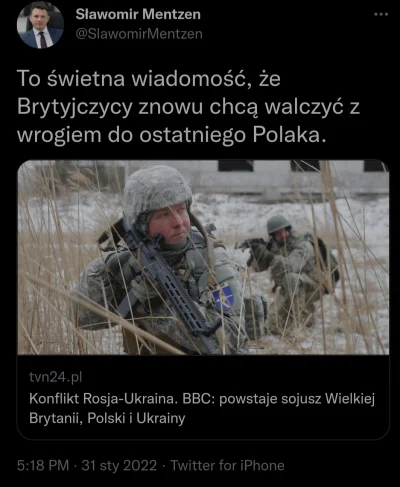 CipakKrulRzycia - #bekazpisu #ukraina #wojsko #wojna 
#mentzen #heheszki