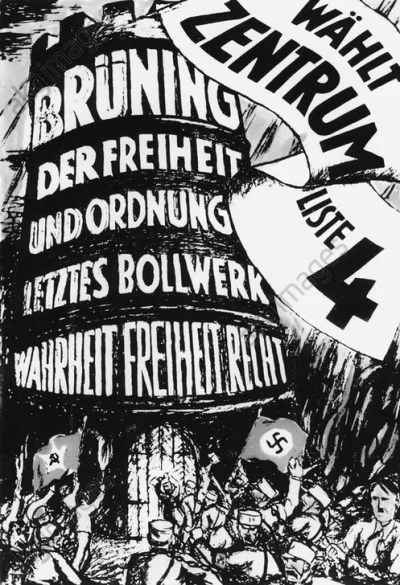 Karp_Molotow - Plakat polityczny Niemieckiej Partii Centrum z 1932r. "Bruning. Ostatn...