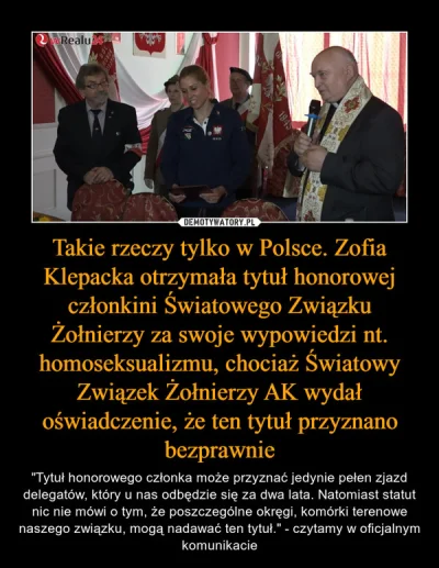 ArtyzmPoszczepienny - @mnik1: Nawet jej honorowy tytuł AK dali za to, partidiotce wal...