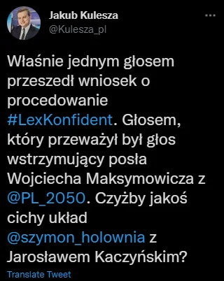 Jailer - A czy jak konfederacja wstrzymywała się od głosu przy #lextvn to Kulesza też...