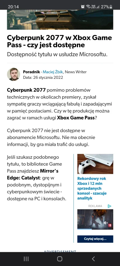 andrewasos - Wspnialy artykul, nie zapomne go nigdy

#xbox