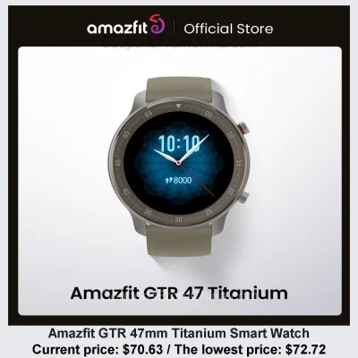 n____S - Amazfit GTR 47mm Titanium Smart Watch
Cena: $70.63 (najniższa w historii: $...