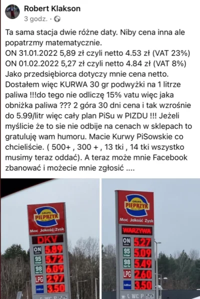 CipakKrulRzycia - #nowylad #polska #gospodarka #ekonomia 
#paliwo #samochody #bekazp...