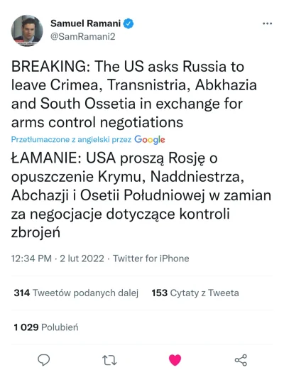 AShans - USA nie chcą ustępstw na rzecz Rosji też wysuwają swoje żądania. Dodstkowo p...